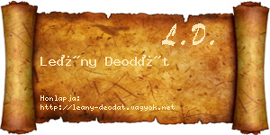 Leány Deodát névjegykártya
